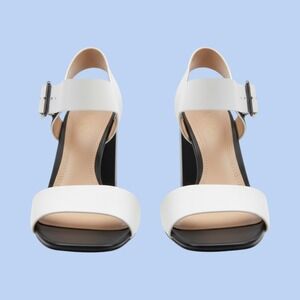 A.D & Daughters Black and White Stiletto Heels with Classic Pump Silhouette